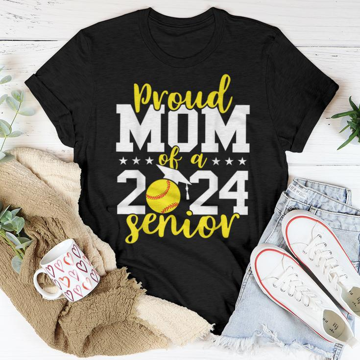 Senior Mom 2024 Softball Senior 2024 Class Of 2024 Women T-shirt Unique Gifts
