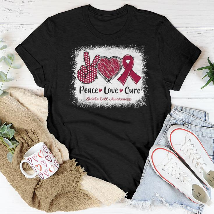 In September We Wear Burgundy Rainbow Sickle Cell Awareness Women T-shirt Unique Gifts