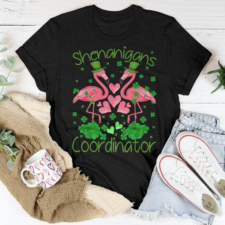 Shenanigans Coordinator Teacher Flamingo St Patricks Day Women T-shirt Unique Gifts