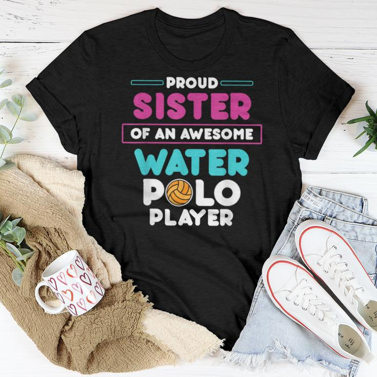 Sister Of Awesome Water Polo Player Sports Coach Graphic Women T-shirt Unique Gifts