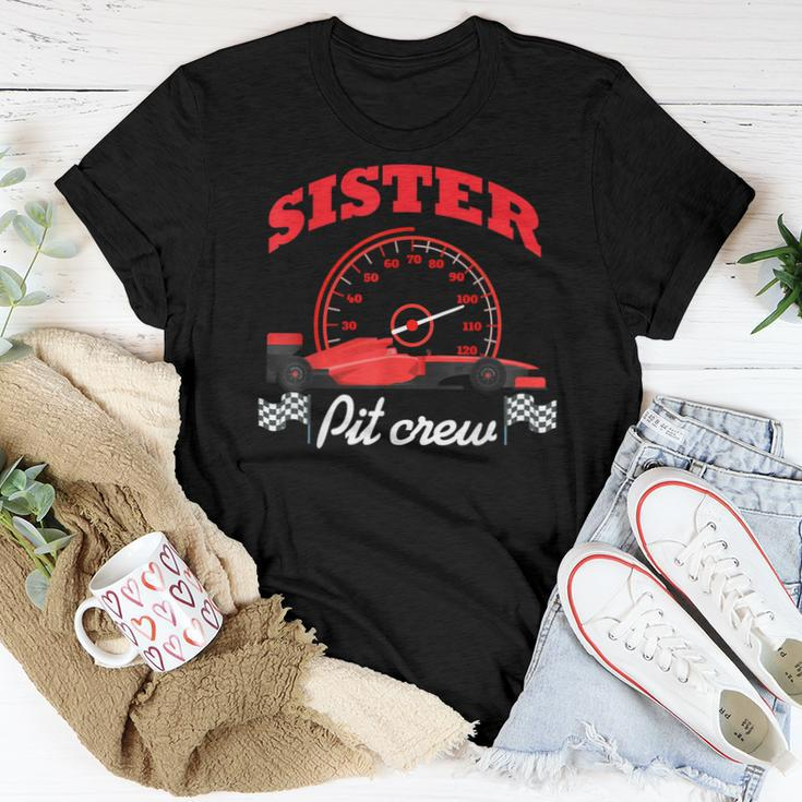 Sister Pit Crew Car Racing Family Matching Birthday Squad Women T-shirt Unique Gifts