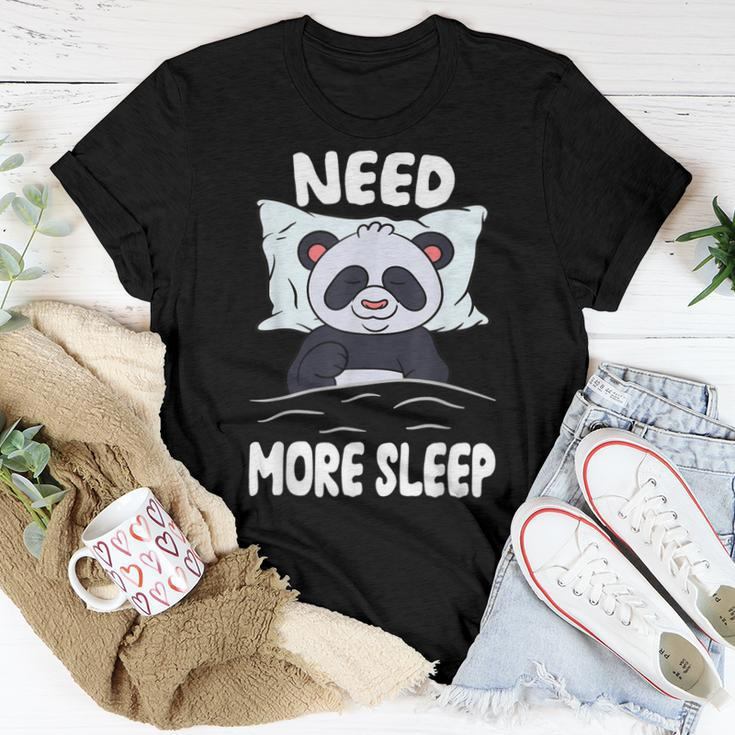 Sleeping Panda Bear Im So Tired Need More Sleep Women T-shirt Personalized Gifts