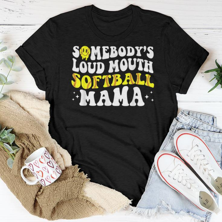 Somebodys Loud Mouth Softball Mama Mom Life For Mom Women T-shirt Unique Gifts
