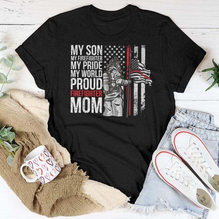 My Son My Firefighter My Pride Firefighter Mom Women T-shirt Unique Gifts