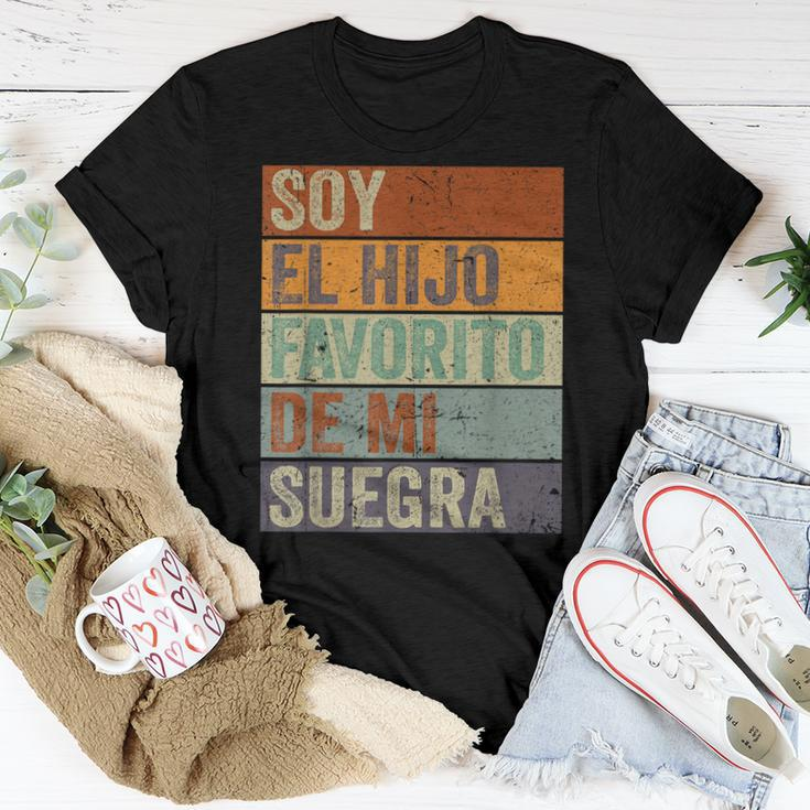 Soy El Hijo Favorito De Mi Suegra Spanish Im My Mother Women T-shirt Unique Gifts