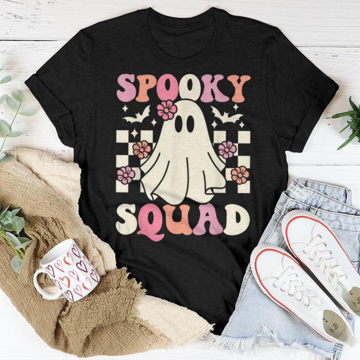 Spooky Squad Halloween Ghost Costume Retro Groovy Women T-shirt Unique Gifts