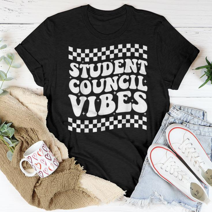 Student Council Vibes Retro Groovy School Student Council Women T-shirt Funny Gifts