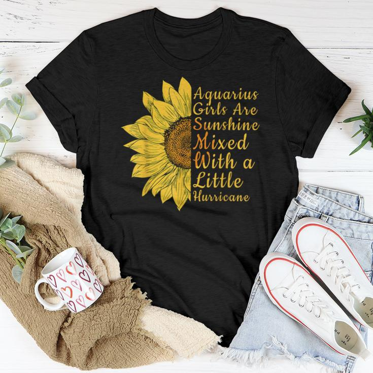Sunflower Aquarius Woman January And February Birthday Women T-shirt Unique Gifts