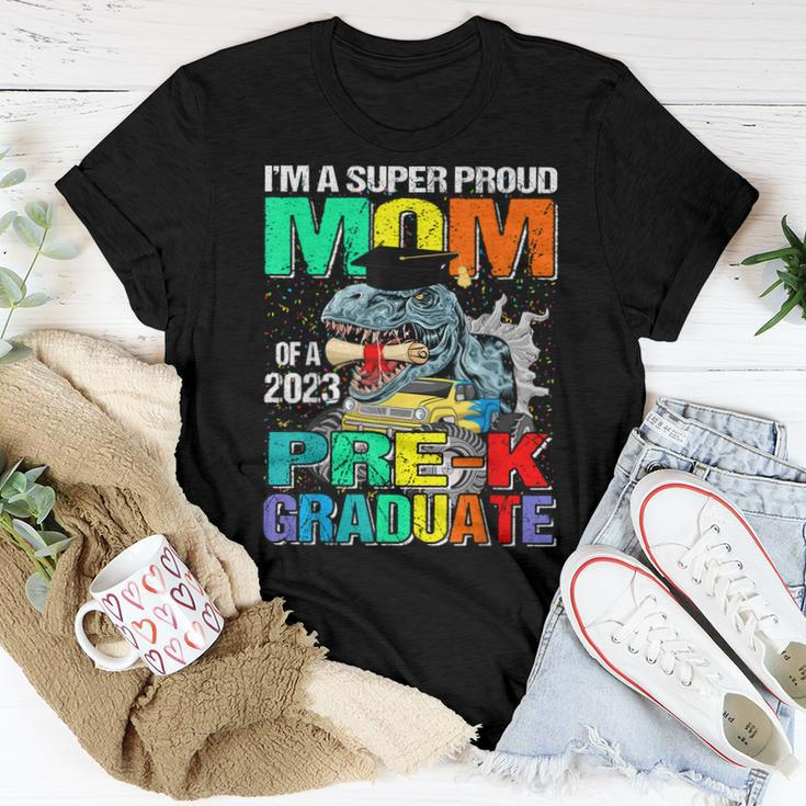 Im A Super Proud Mom Of A 2023 Prek Graduate Dinosaur Women T-shirt Unique Gifts