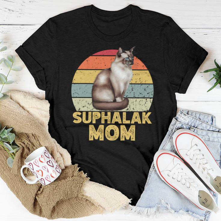 Suphalak Cat Mom Retro Vintage Cats Lover & Owner Women T-shirt Unique Gifts