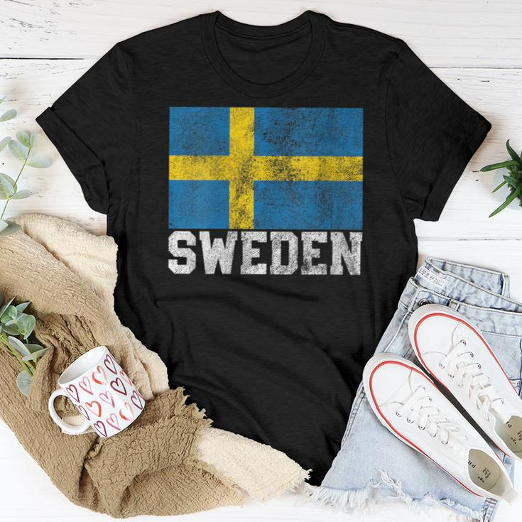 Swedish Sweden Flag National Pride Roots Country Family Women T-shirt Unique Gifts