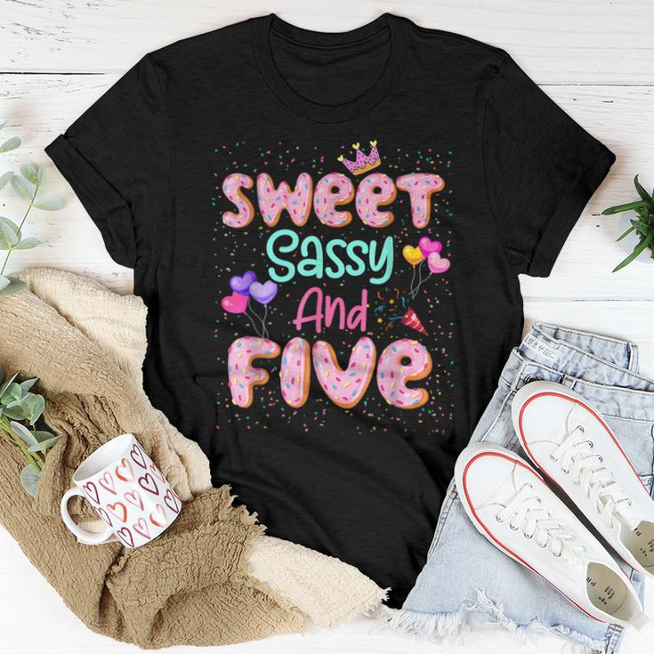 Sweet Sassy And Five Birthday For Girls 5 Year Old Women T-shirt Funny Gifts