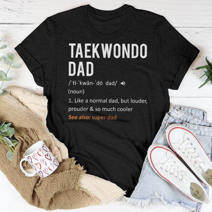 Taekwondo Dad Fathers Day From Daughter & Son Women T-shirt Unique Gifts