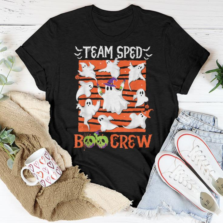 Team Sped Boo Crew Special Educator Spooky Ghost Iep Teacher Women T-shirt Unique Gifts