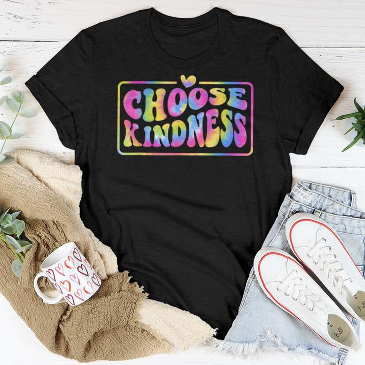 Tie Dye Choose Kindness Groovy Be Kind Women Inspirational Women T-shirt Unique Gifts