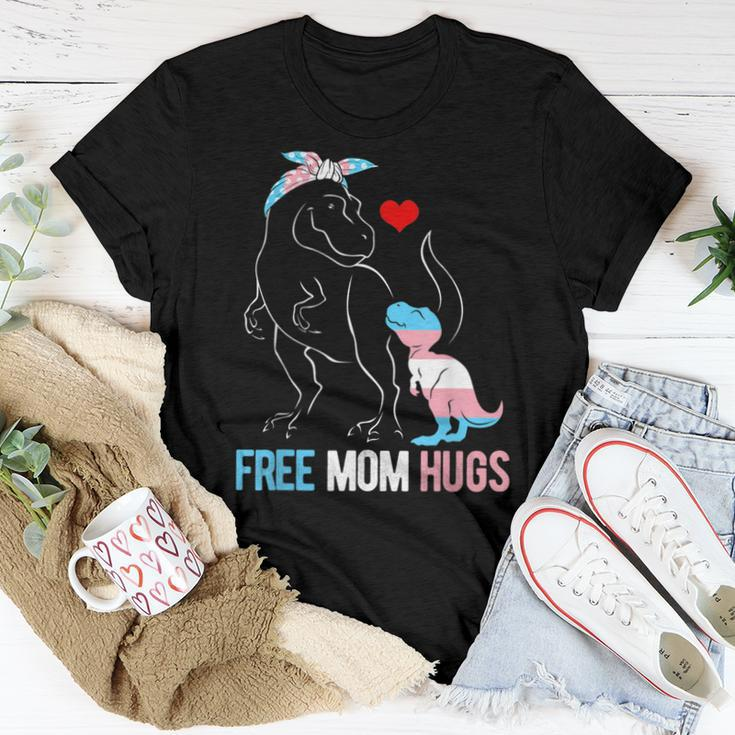 Trans Free Mom Hugs Dinosaur Rex Mama Transgender Pride Women T-shirt Unique Gifts