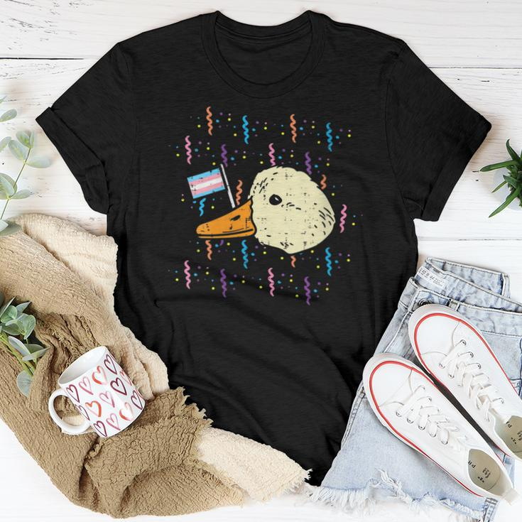 Transgender Flag Duck Lgbt Trans Pride Stuff Farmer Animal Women T-shirt Unique Gifts