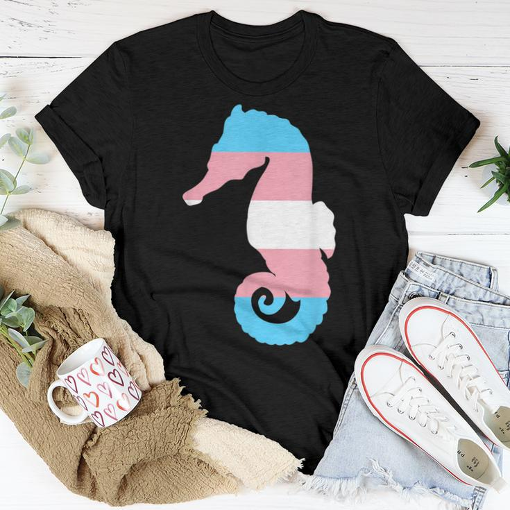 Transgender Flag Ftm Mtf Trans Pride Seahorse Lover Women T-shirt Unique Gifts