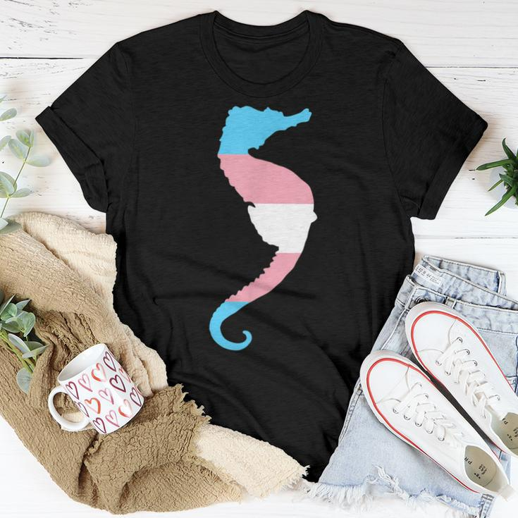 Transgender Flag Trans Pride Ftm Mtf Seahorse Lover Women T-shirt Unique Gifts