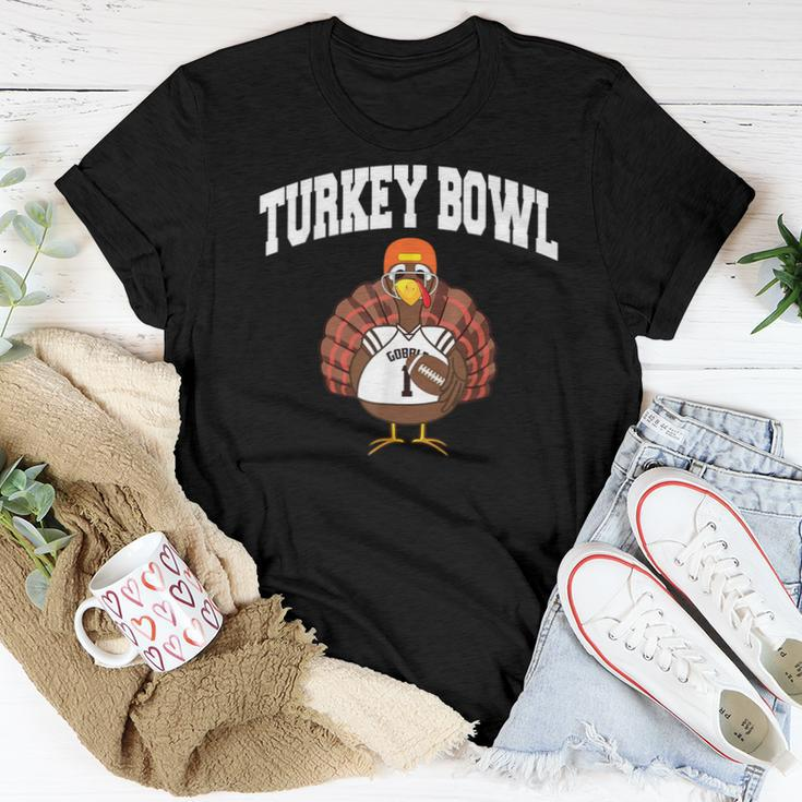Turkey Bowl Thanksgiving Football Game Women T-shirt Unique Gifts