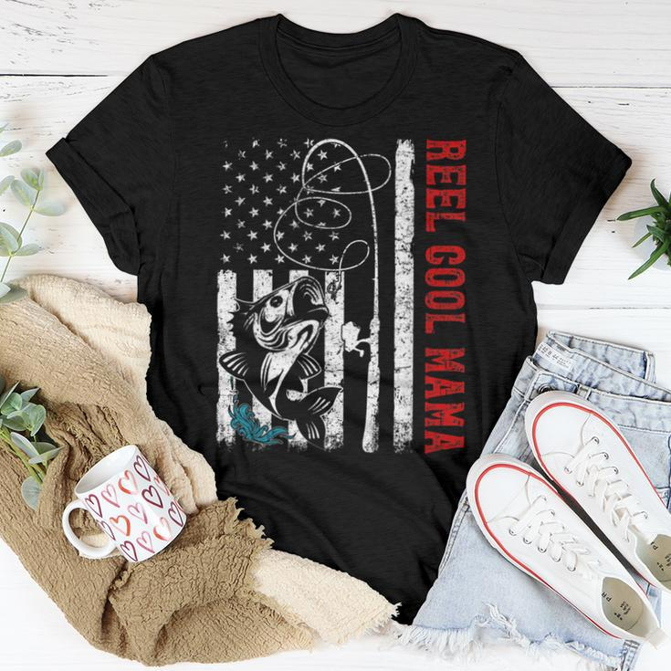Usa Flag Reel Cool Mama Fishing Fisher Fisherman For Women Women T-shirt Unique Gifts
