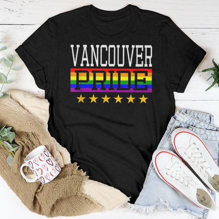 Vancouver Pride Gay Lesbian Queer Lgbt Rainbow Flag Canada Women T-shirt Unique Gifts