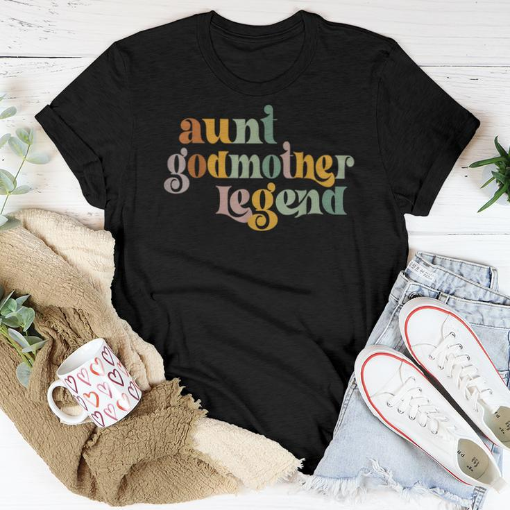 Vintage Groovy Aunt Godmother Legend Women T-shirt Funny Gifts