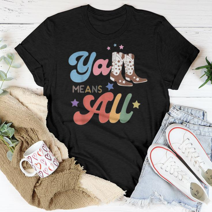 Western Lgbtq Yall Rainbow Lesbian Gay Ally Pride Means All Women T-shirt Unique Gifts