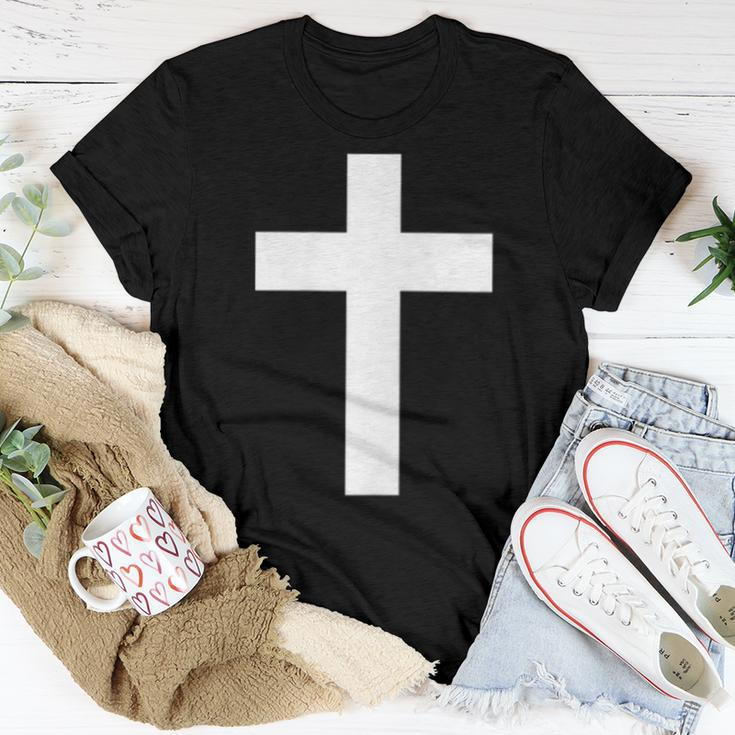 White Cross Jesus Christ Christianity God Christian Gospel Women T-shirt Unique Gifts