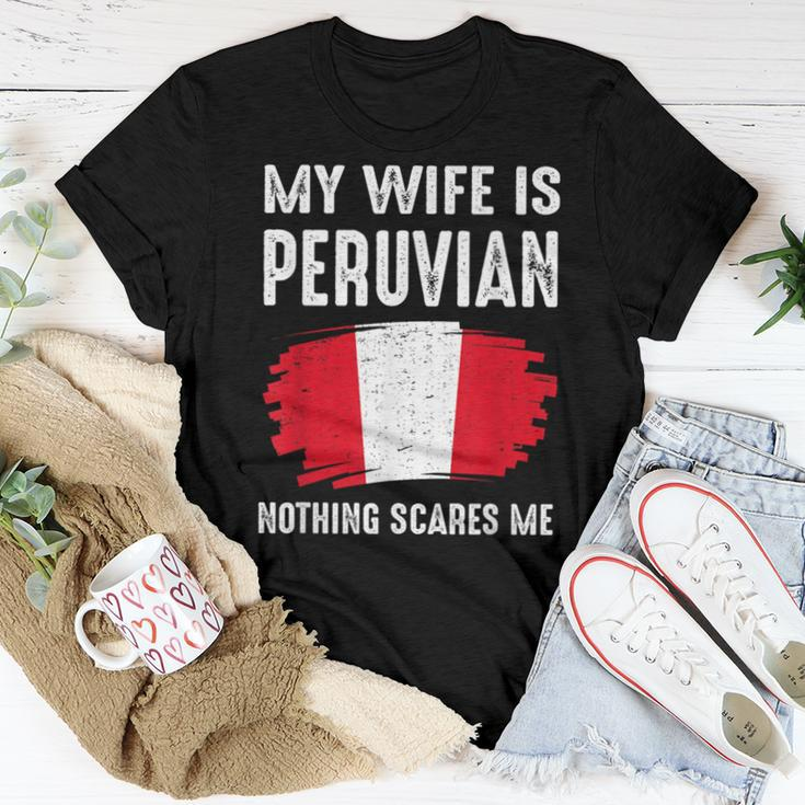 My Wife Is Peruvian Peru Pride Flag Heritage Roots Proud Women T-shirt Unique Gifts