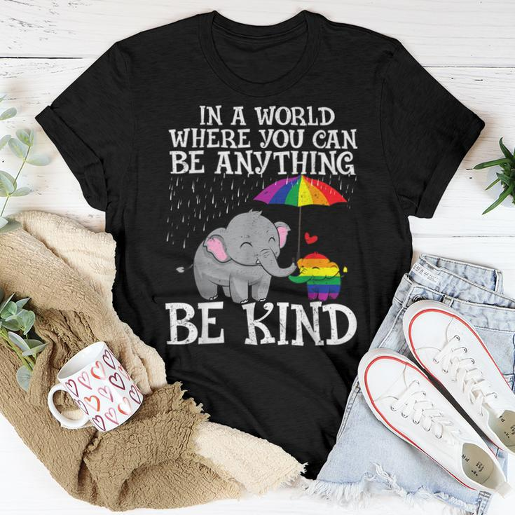 In A World Where You Can Be Anything Gay Pride Lgbt Be Kind Women T-shirt Unique Gifts