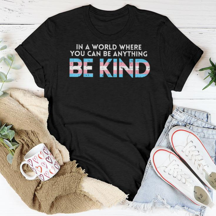 World Be Kind Transgender Trans Pride Transsexual Lgbt Women T-shirt Unique Gifts