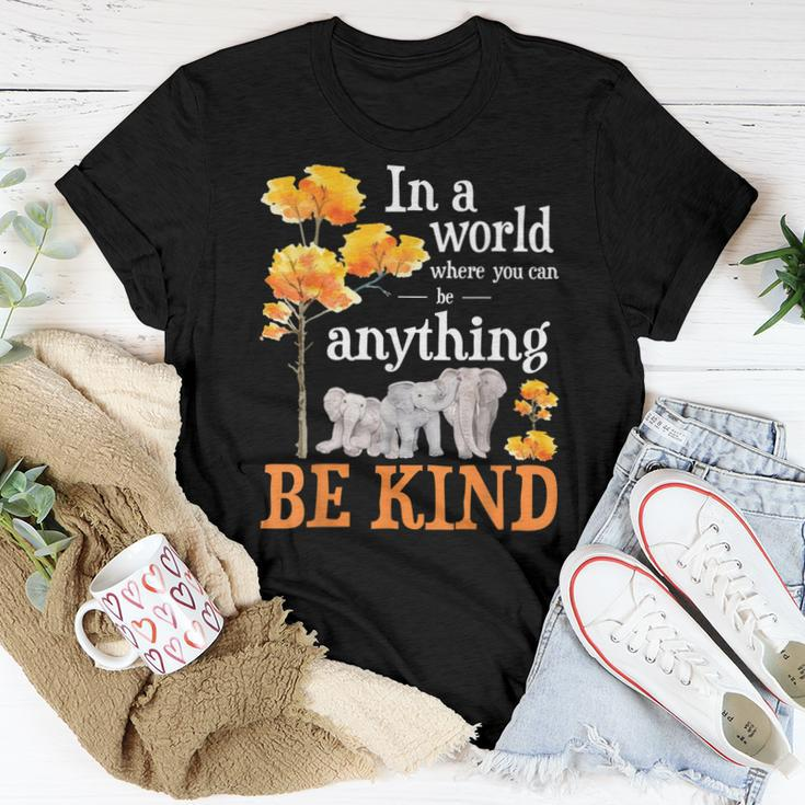 In A World Where You Can Be Kind Zookeeper Elephant Lover Women T-shirt Unique Gifts
