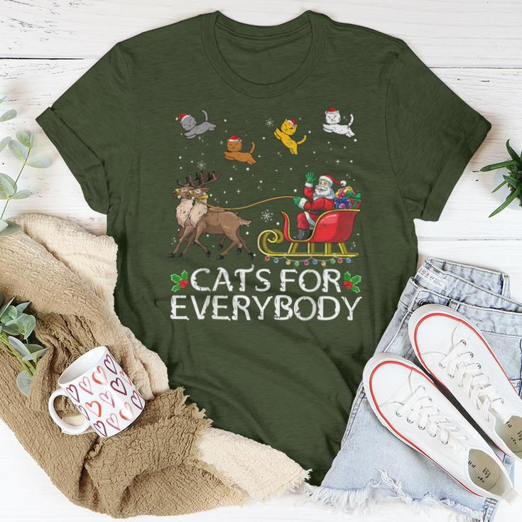 Cats For Everybody Christmas Cat Xmas Santa Women T-shirt Funny Gifts