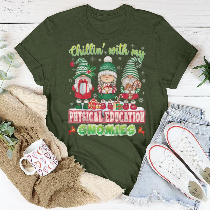 Chillin With My Physical Education Gnomies Teacher Christmas Women T-shirt Unique Gifts