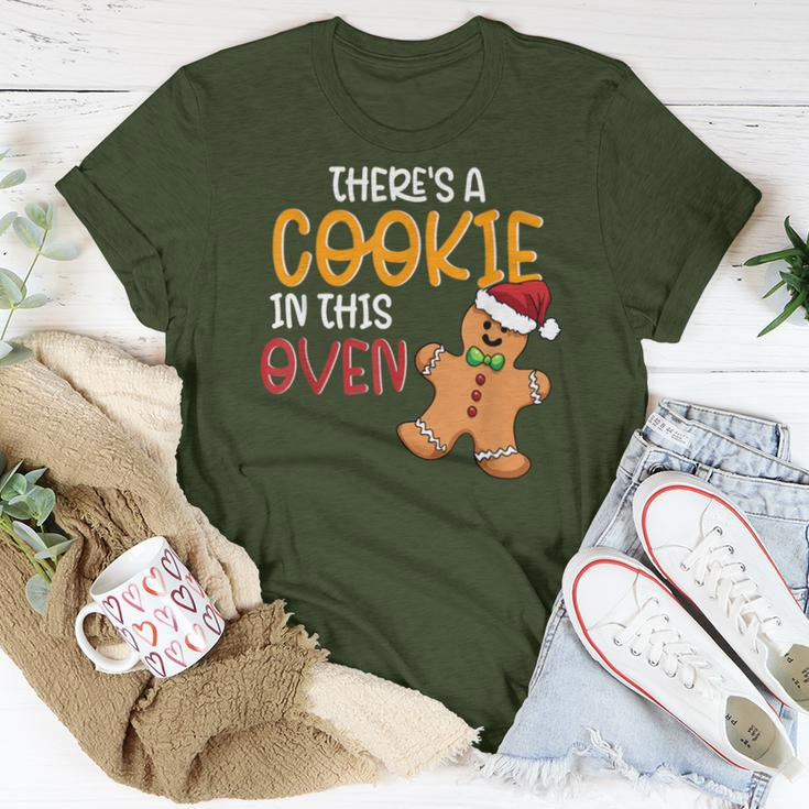 Cookie In The Oven Cute Christmas Mom Pregnancy Announcement Women T-shirt Unique Gifts