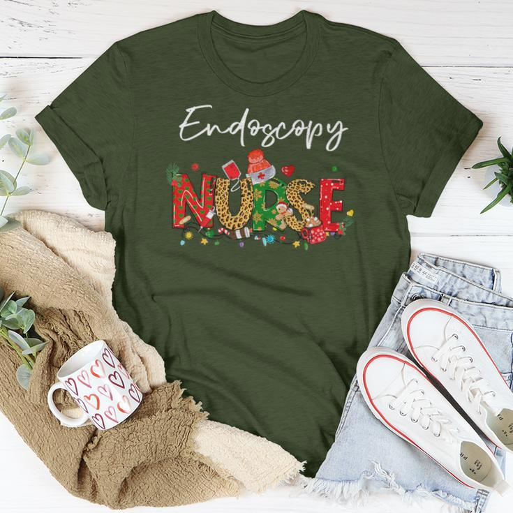 Merry Christmas Nurse Endoscopy Nurse Christmas Pattern Women T-shirt Unique Gifts
