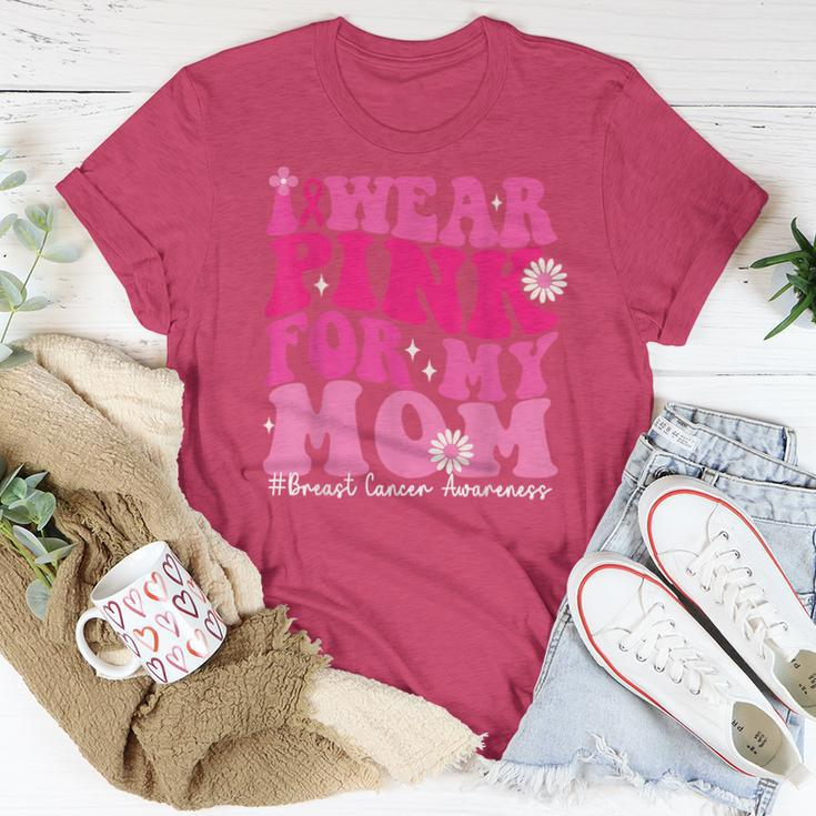 Wear Pink For Your Mom Breast Cancer Support Squad Ribbon Women T-shirt Funny Gifts