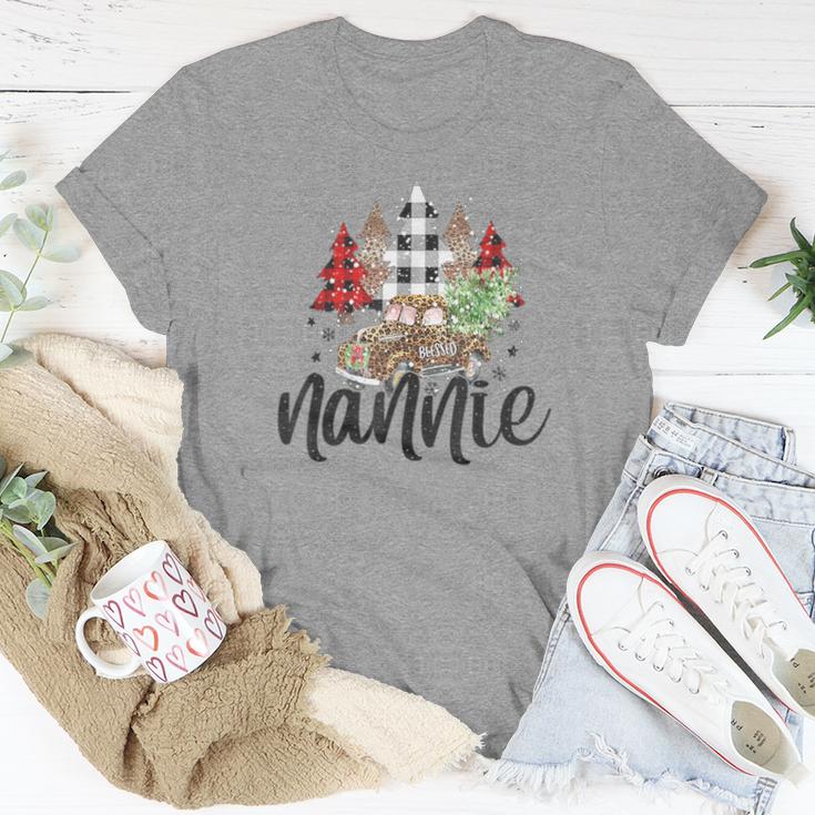Blessed Nannie Christmas Truck Grandma Women T-shirt Unique Gifts