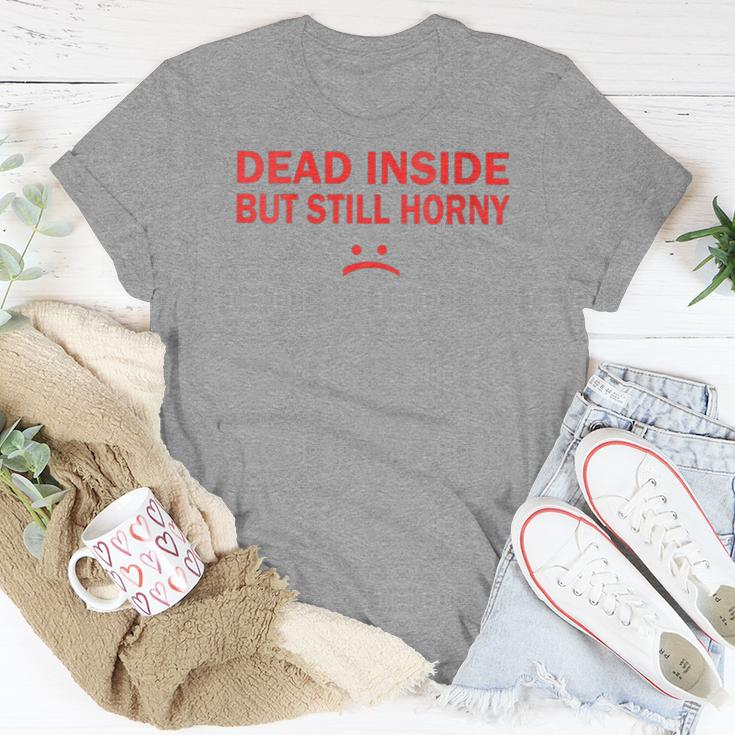 Couples Xmas Husband And Wife Dead Inside But Still Horny Women T-shirt Unique Gifts