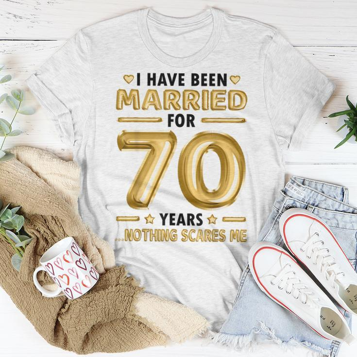 70 Years Marriage 70Th Wedding Anniversary Funny Matching Women T-shirt Funny Gifts