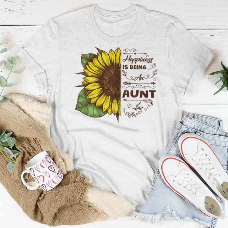 Aunt Happiness Is Being An Sunflower Women T-shirt Unique Gifts