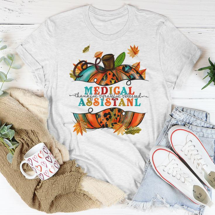 Autumn Fall Medical Assistant Thankful Grateful Blessed Women T-shirt Funny Gifts