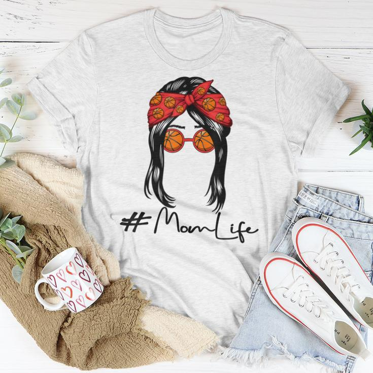 Basketball Mom For Women Messy Bun Women T-shirt Unique Gifts