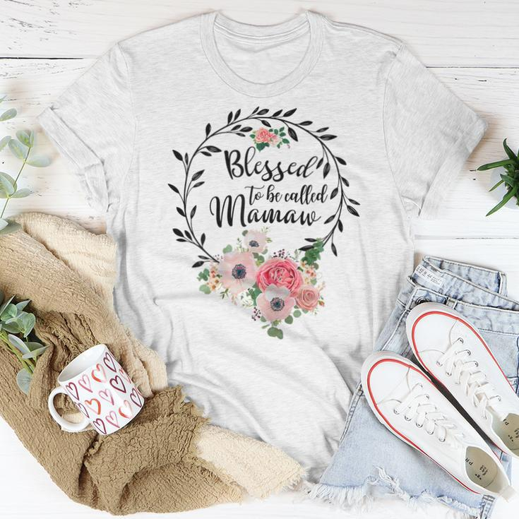 Blessed Mamaw Floral Grandma Women T-shirt Unique Gifts