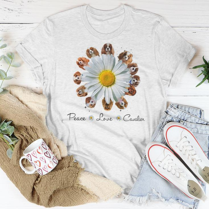 Cavalier Dogs Peace Love Daisy Dog Mom Cavalier Dogs Women T-shirt Unique Gifts