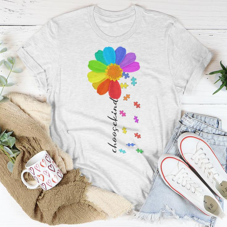 Choose Kind Autism Awareness Daisy Flower Costume Puzzle Women T-shirt Unique Gifts