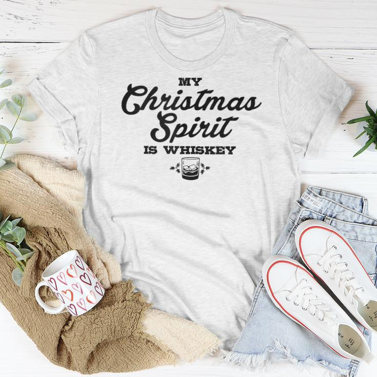 Christmas Spirit Alcohol Whiskey Drinking Saying Women T-shirt Unique Gifts