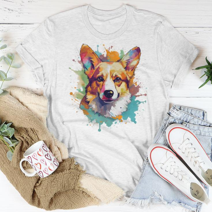 Corgi Mom Dog Lover Colorful Artistic Corgi Owner Women T-shirt Funny Gifts