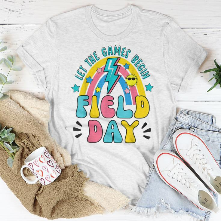 Field Day Let The Games Begin Rainbow Cute Women T-shirt Unique Gifts
